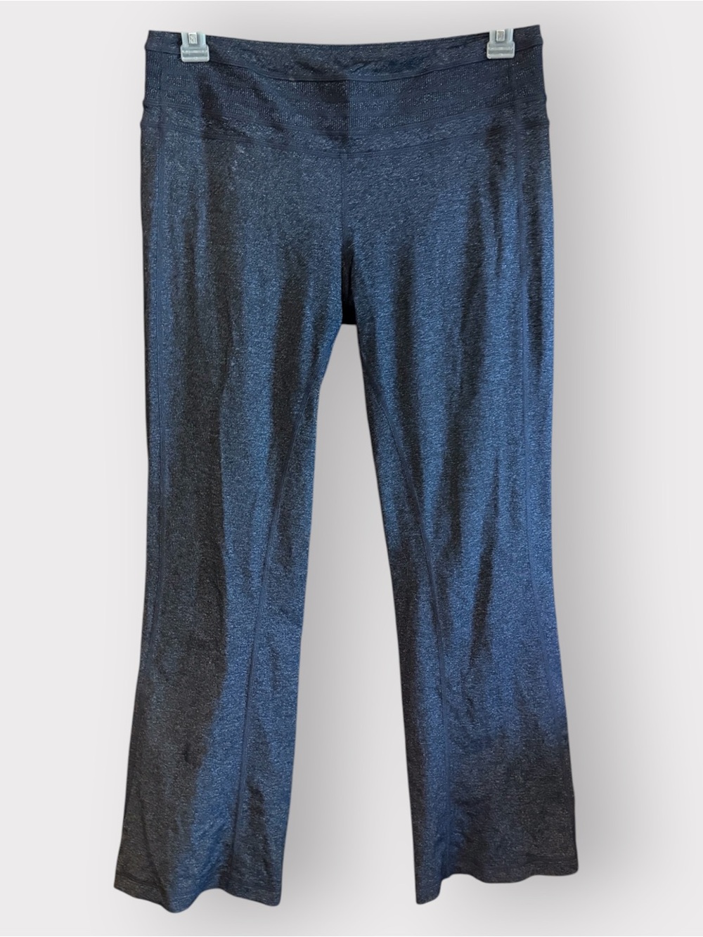 Prana Womens Large Short Gray Flared Yoga Pants Stretch Athletic Leggings